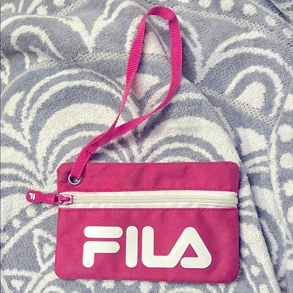 Fila Handbags - Fila Pink Wristlet Zipper Pouch